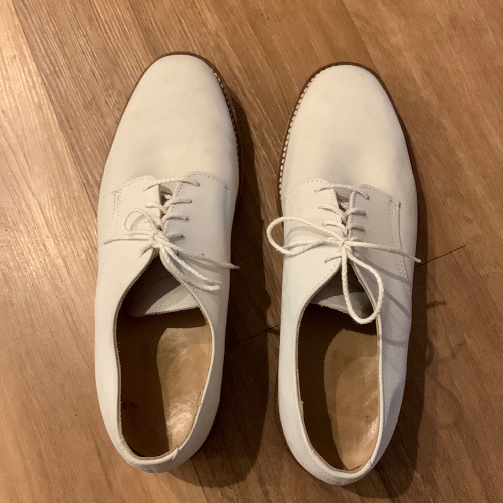 Men’s ivory/white suede